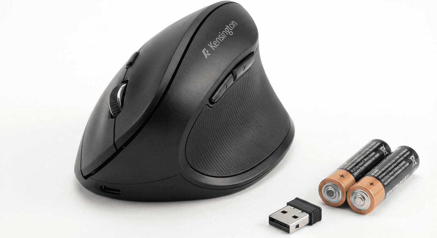 Kensington Pro Fit Ergo vertical mouse product photo used in Wireless vs Wired Vertical Mouse: Which to Buy (2026)